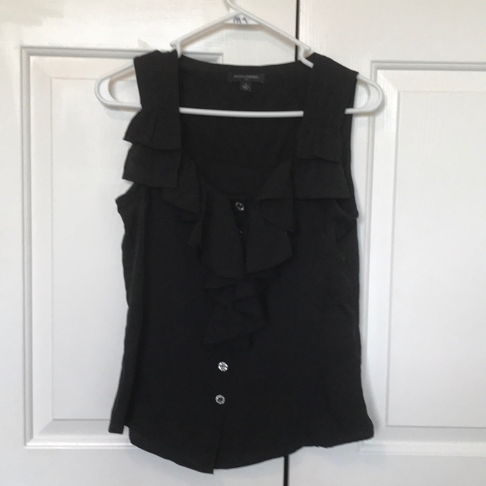 Black sleeveless banana republic blouse